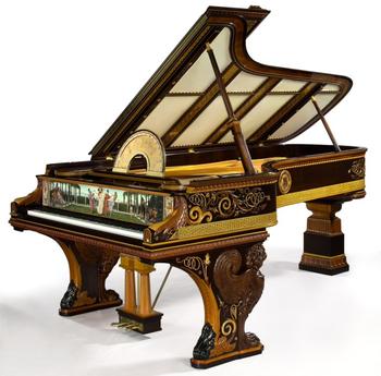 The famed Alma-Tadema piano, from 1903.